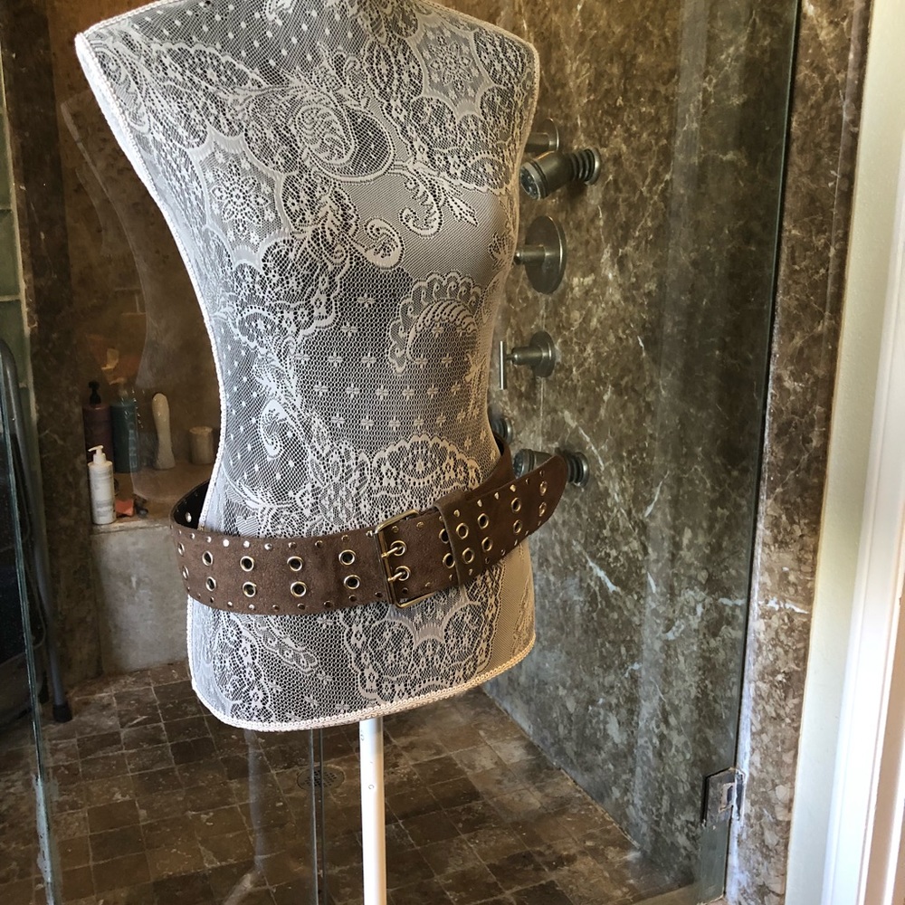 Brown Studded Women's Belt